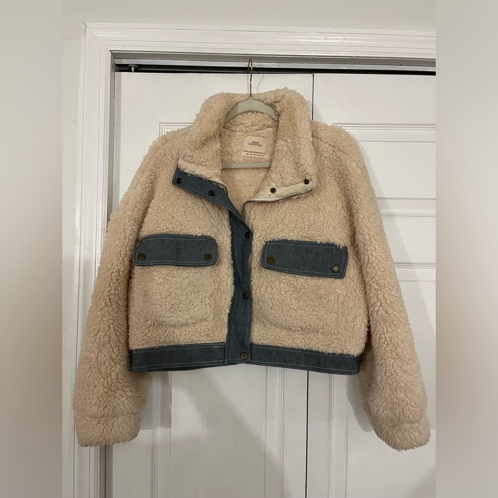 Urban Fleece Jacket with Denim Trim